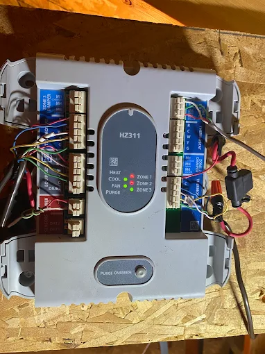 Honeywell HZ311 zoning panel installation